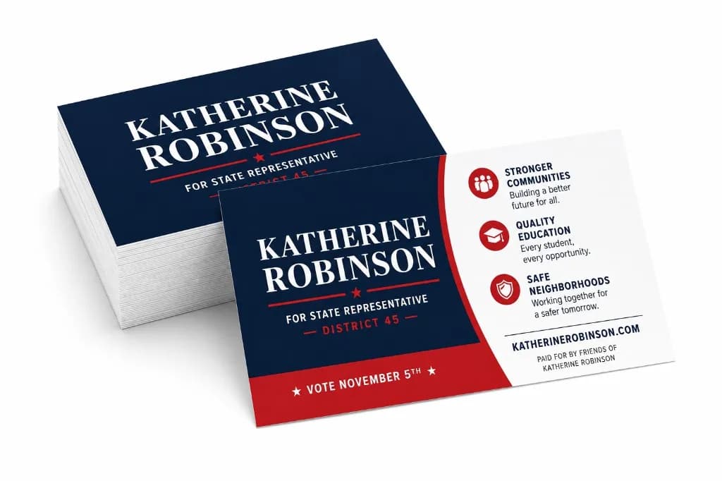 Business Card with coordinated campaign design
